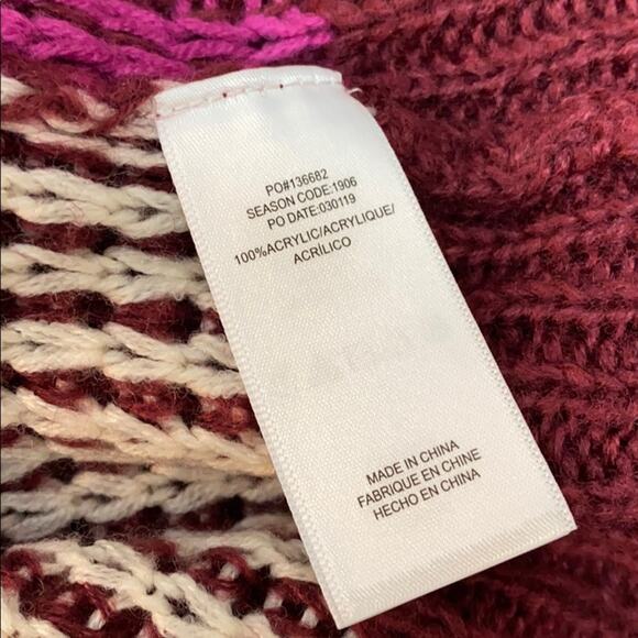 Splendid Waffle Knit Crop Sweater Oversized XS NWT - Picture 7 of 7